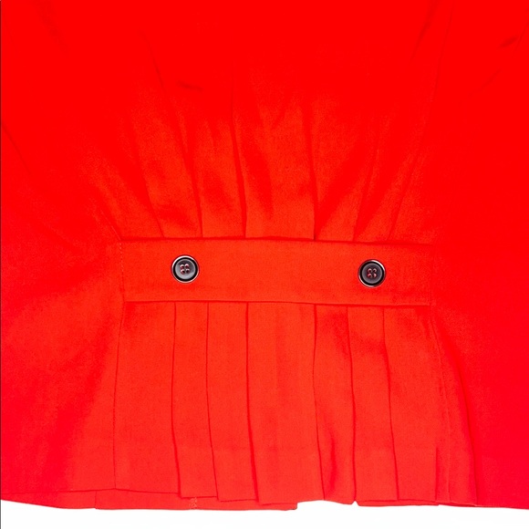 Danny & Nicole Vintage Red & Black Trim 3 Buttoned Cinched Long Sleeve Blazer 8 - Picture 7 of 10